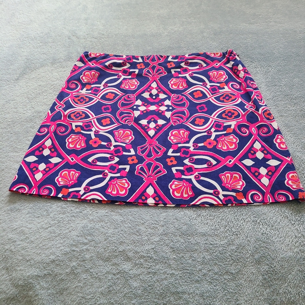 Vineyards Vines 100% Cotton Colorful, Summer, Beach, Lake, Cruise, Skirt Size 8